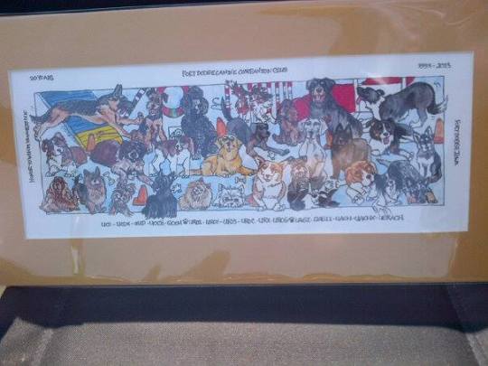 Hand made (by the agility judge) commemorative print that the club gave the exhibitors